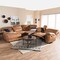 Baxton Studio Mistral Brown 6-Piece Sectional with Recliners Corner Lounge Suite 129-7128 - alternate 2